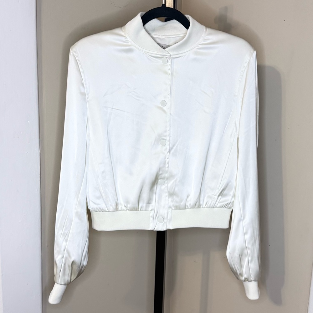 Rachel Zoe Ivory Bomber Jacket - Picture 10 of 13